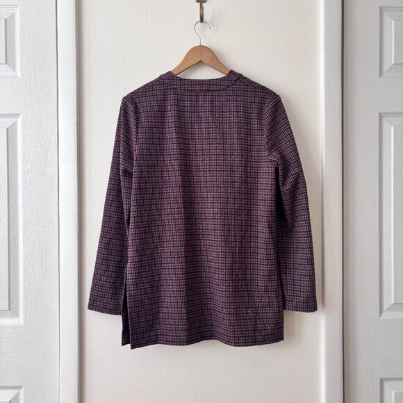 NOT FOR SALE Theory Collins Houndstooth Knit Slit Cardigan - Picture 6 of 8